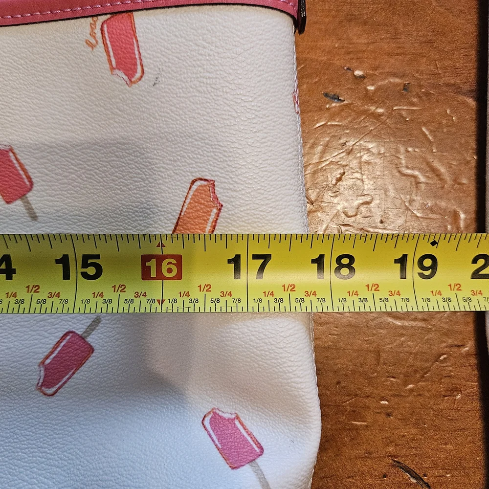 Coach City Tote White and Pink Popsicle Tote Bag - Picture 9 of 13